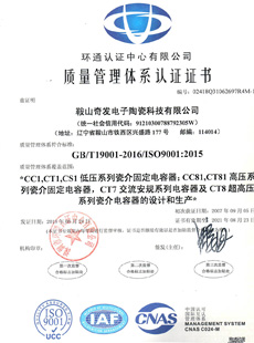 ISO-9001质量体系认证证书（中文）